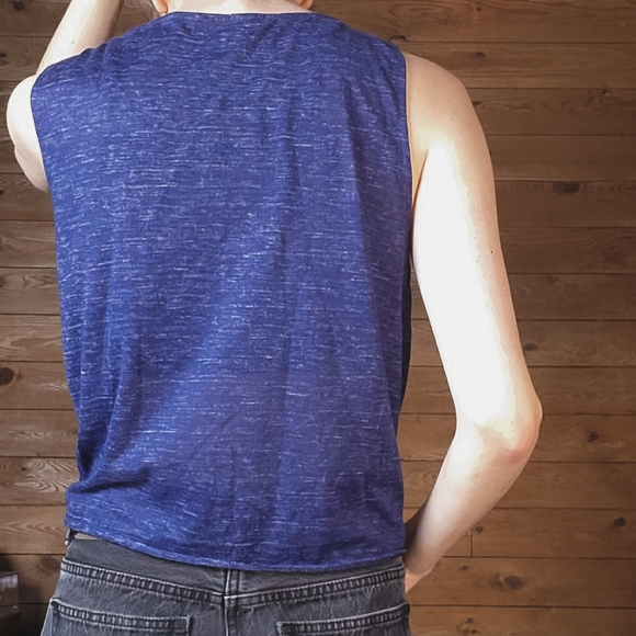 White Lion Blue Tie Tank Top - Picture 4 of 6